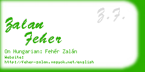 zalan feher business card