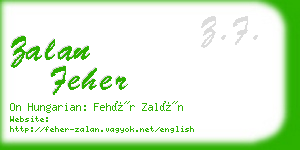 zalan feher business card